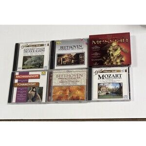 Classical CD Lot Of 6 Beethoven Mozart Vivaldi Handel Messiah Rachmaninoff